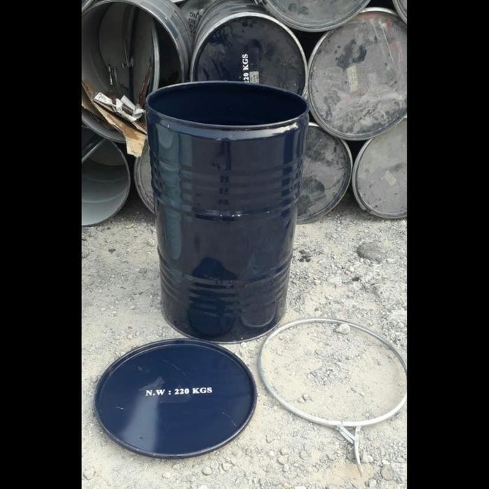 ASLI Tong Besi/Kaleng/Drum Bekas /Drum Besi Kap.220 Ltr Tutup Lebar Super READY STOCK