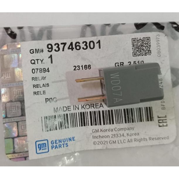 Jual Relay Fuel Pump Chevrolet Spin Diesel Ori Gm