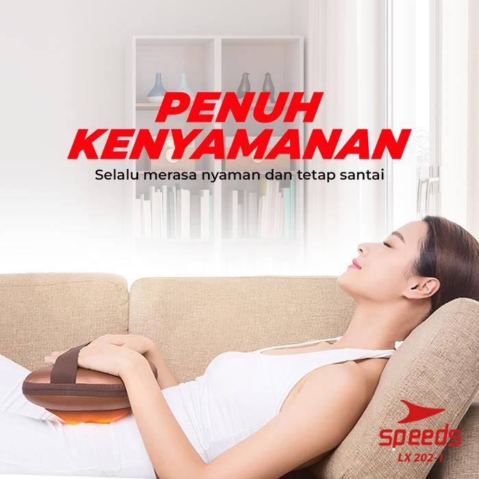 SPEEDS Bantal Pijat 8 Bola Massage Pillow Mobil dan Rumah Car Home Bantal Pijat Leher Punggung New
