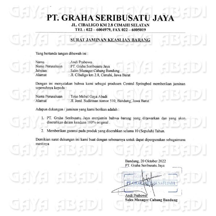 Springbed Central 2 in 1 Deluxe Energy /Kasur Sorong Central Springbed