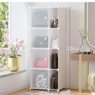 LEMARI TAS PLASTIK RAK PENYIMPANAN TAS BAJU SERBAGUNA-STELLA 2X4