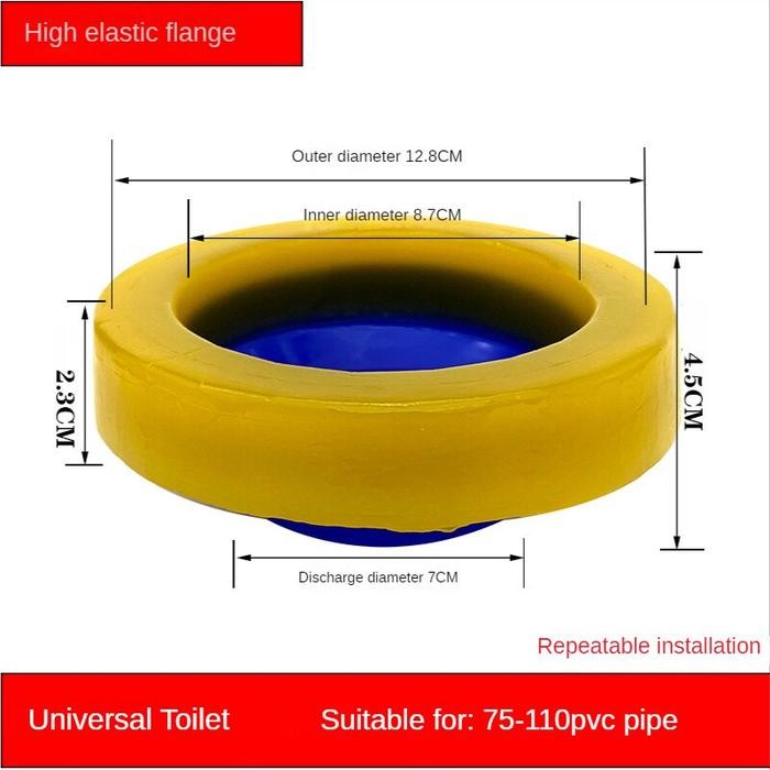 Karet Closet Duduk Universal Konektor Flange Offset Toilet