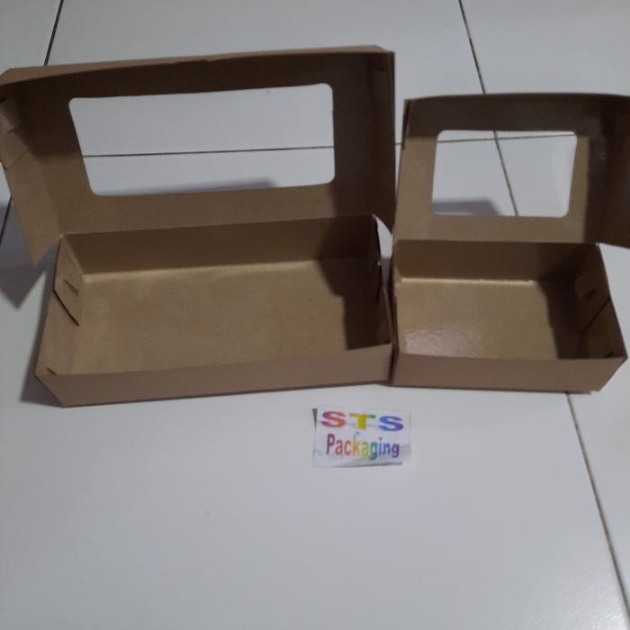 dus box kraft brownies box kraft kue