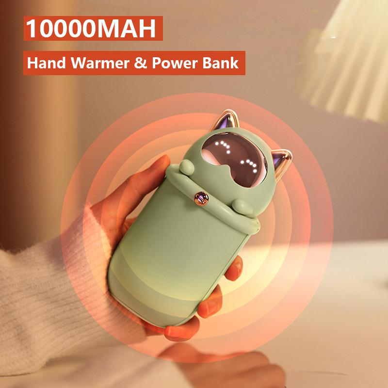 10000mah Electric Hands Heater Mini Portable Usb Hand Warmer Mobile Power Bank Hand Warmers Recharge