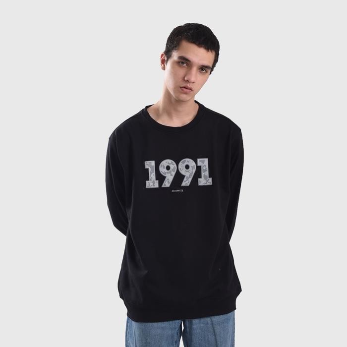 Roughneck SS097 Black 1991 Aura Camouflage Crewneck terlaris