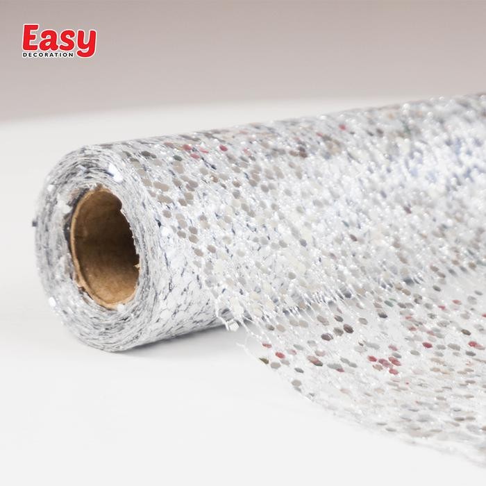 Pita Roll Natal Besar Kain Jaring Jala Christmas Easy Decoration