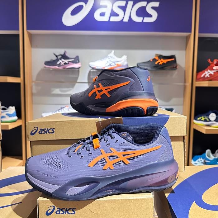 Asics Gel Resolution X Wide Men Grayish Purple Nova Orange