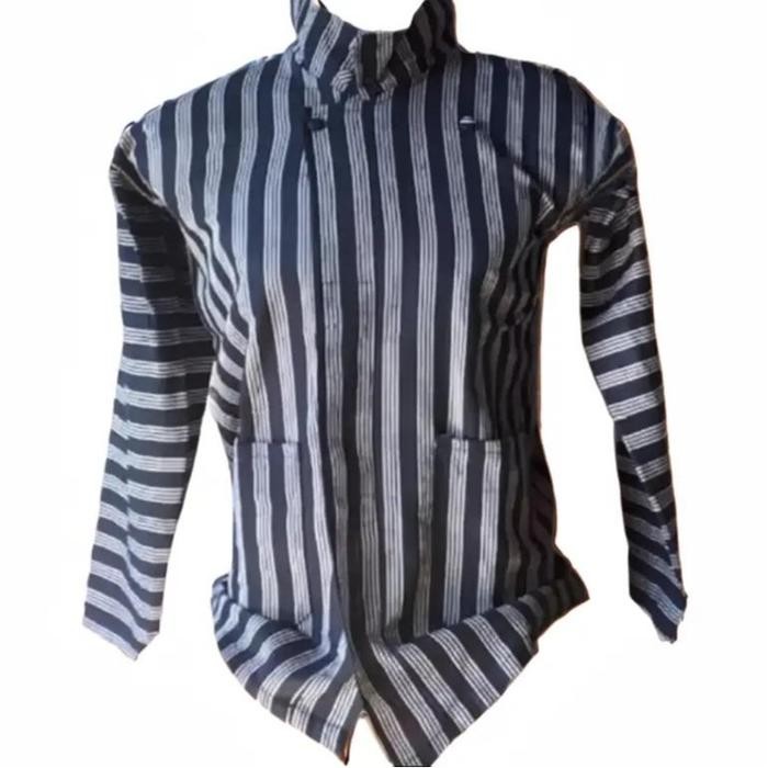 SIAPKIRIM Baju Surjan Lurik Pria Dewasa AJogja Solo/Baju Lurik AJawa/Baju Lurik Dewasa Bahan Tenun