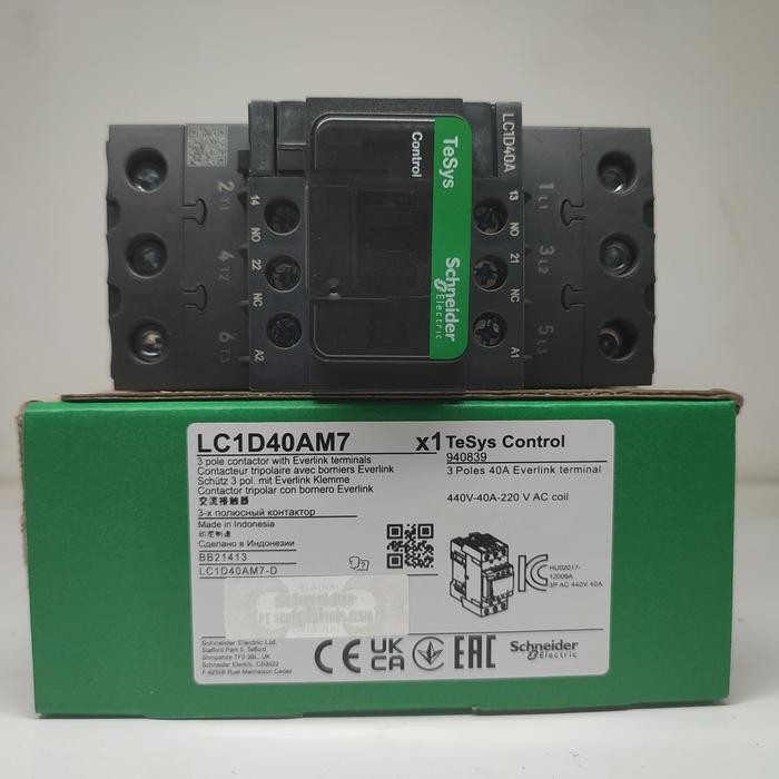 Paling Laris Kontaktor Schneider Lc1D40A M7 Contactor Lc1D40Am7 Lc1D40 Am7 Terlariss 