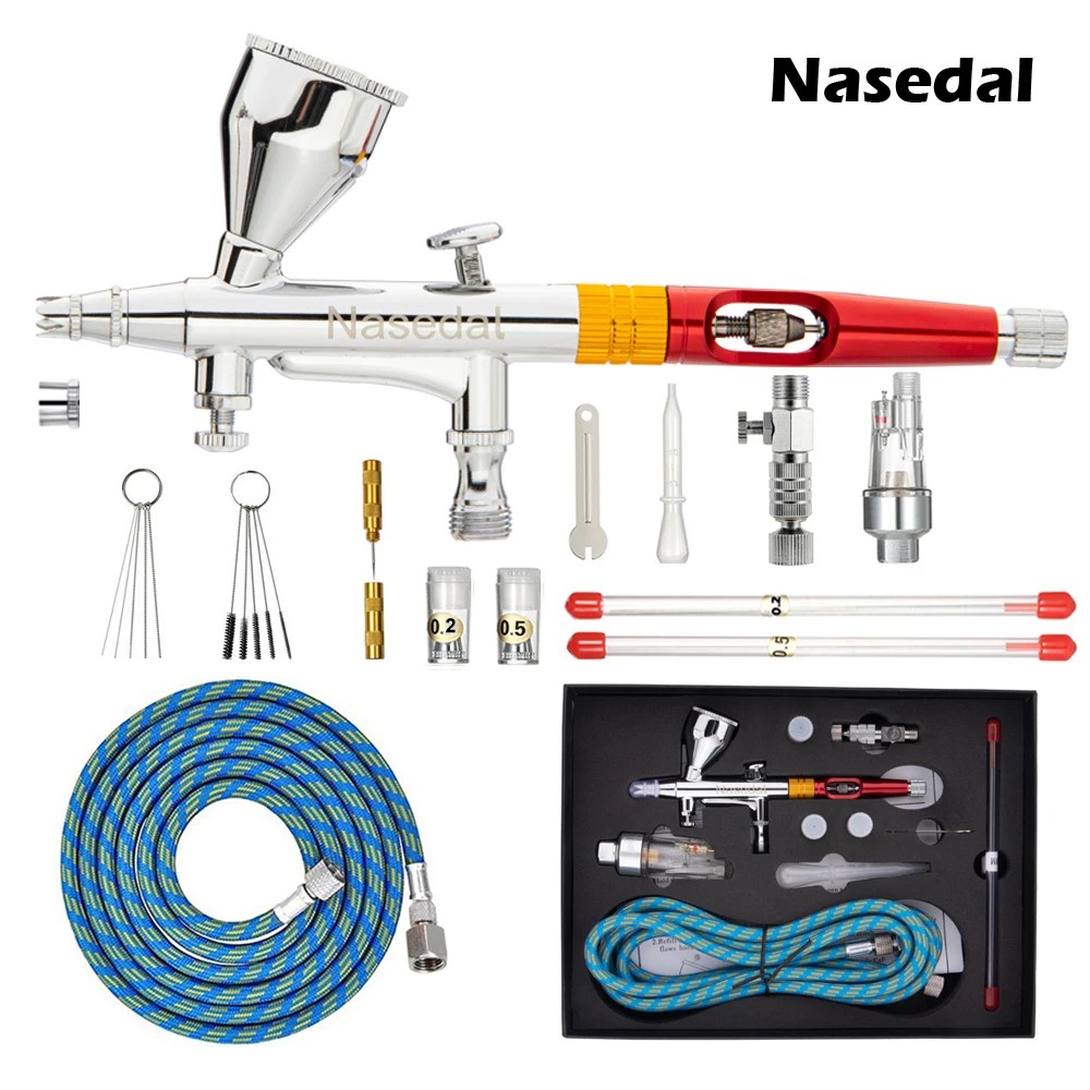 IMPORT Nasedal Airbrush Gravity Dual-action Spray Gun 9cc Airbrush Paint Nail Makeup Paint Tattoo
