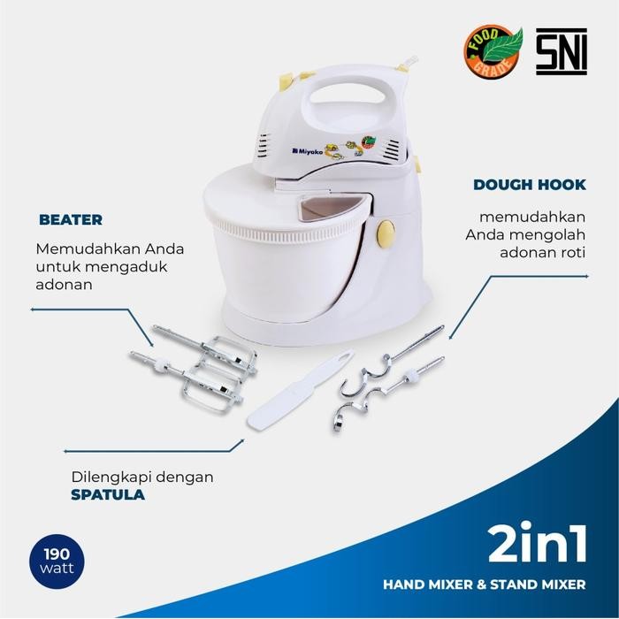 Mixer Berdiri Miyako Cucina Stand Mixer Miyako SM625 Mixer Miyako SM-625 / Mixer Stand Bowl Miyako