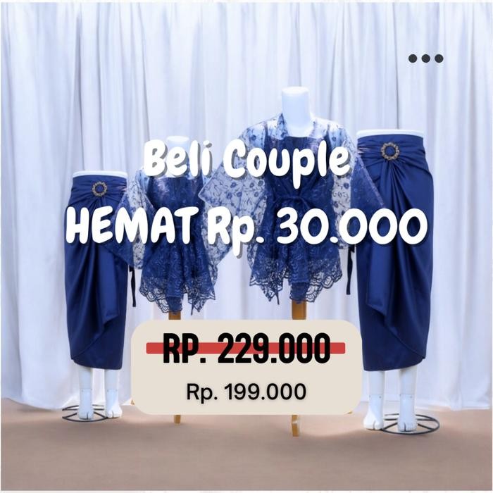 ORIGINAL (Ibu& Anak) Kebaya Couple Ibu dan Anak Perempuan Modern Baju Kondangan Wanita Kekininan