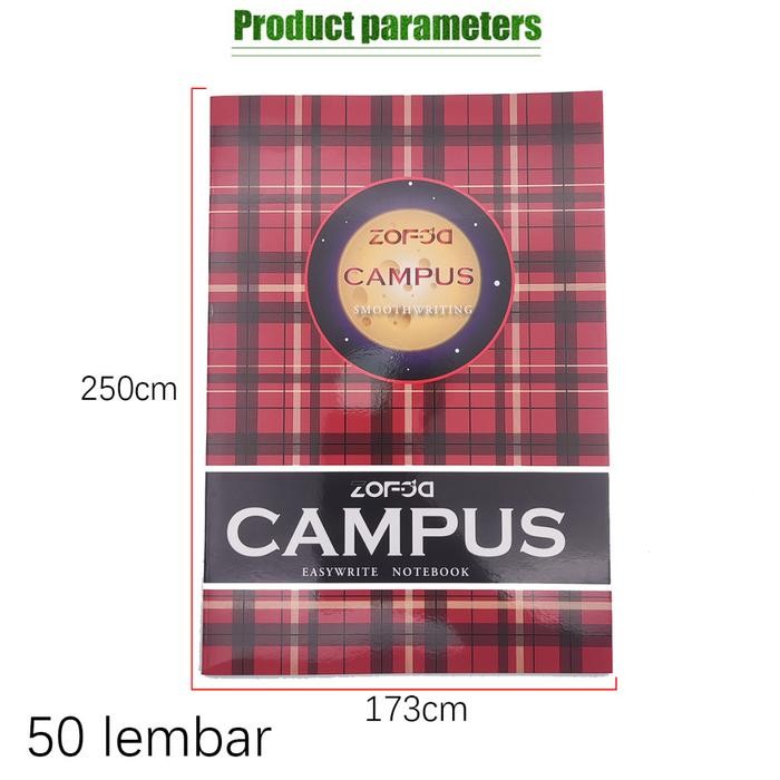 Buku Tulis Campus Degan Cover Merah Buku Catatan Kelas Buku Tulis Garis B5 A4 Class Notebook Office