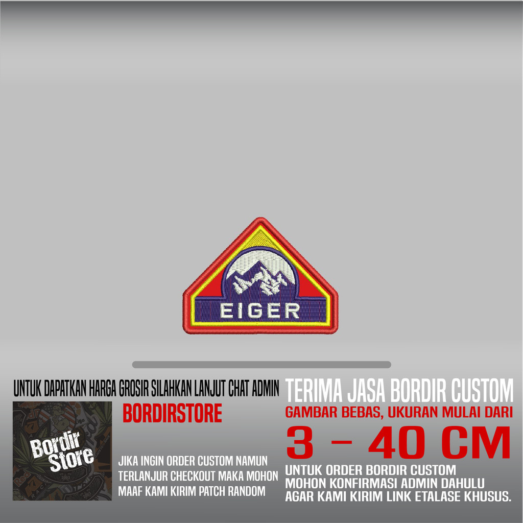 EIGER GUNUNG SEGITIGA BS-487 PATCH BORDIR LOGO/EMBLEM