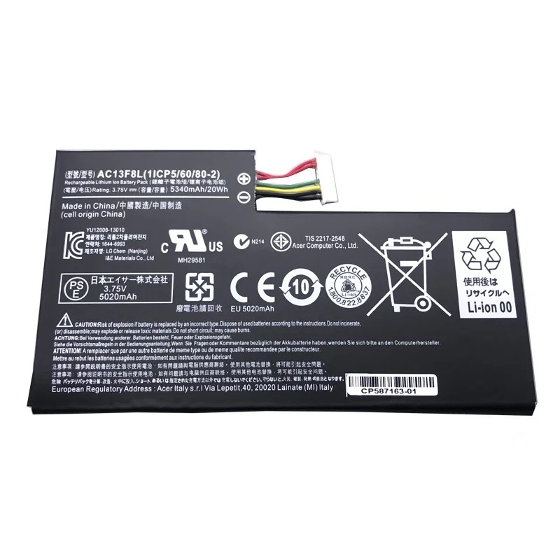 WHOLESALE New AC13F8L Laptop Battery for ACER Iconia Tab W4 A1-810 A1-811 A1-A810 W4-820 W4-820P AC1