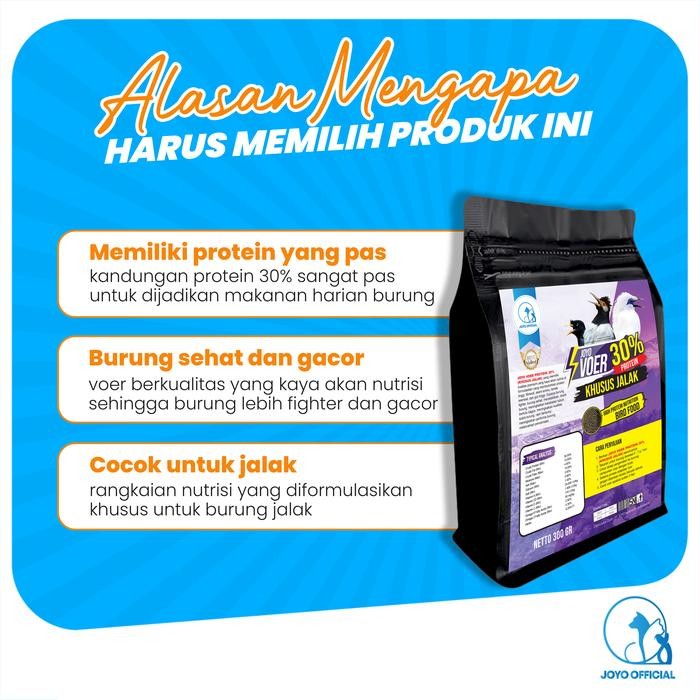 Makanan Burung Jalak Voer Burung Jalak Voer Harian Voer Nutrisi Komplit Voer Jalak 30% 300Gr Promo 