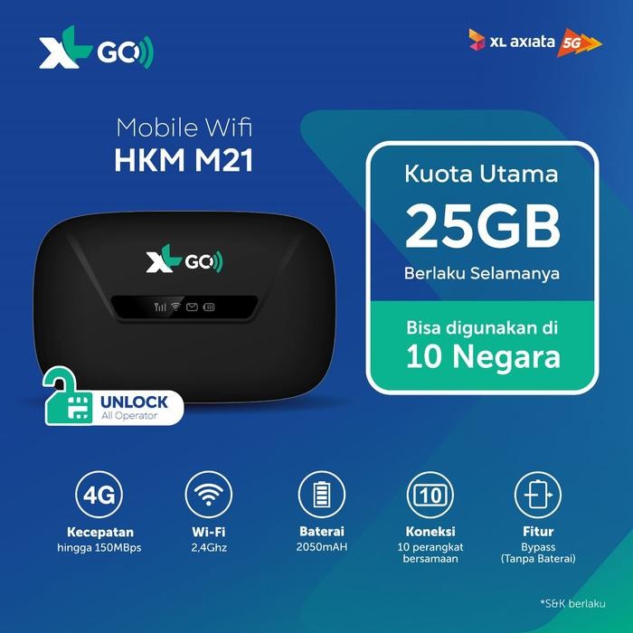 Mifi Router Movimax MV003 Speed 4G LTE XL GO Bundling XL 20GB 6 Bulan
