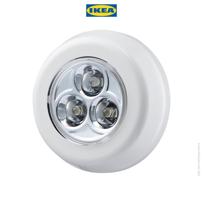 e4n7- Ikea Ramsta Lampu Mini Led Putih Menggunakan Baterai Akrilik