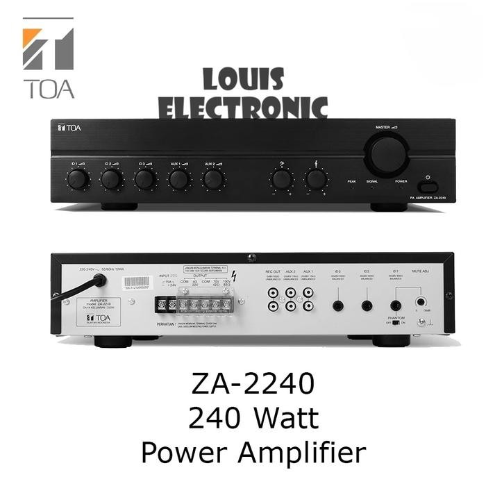 POWER AMPLIFIER TOA ZA-2240 ZA2240 ZA 2240 AMPLI TOA 240 WATT ORIGINAL