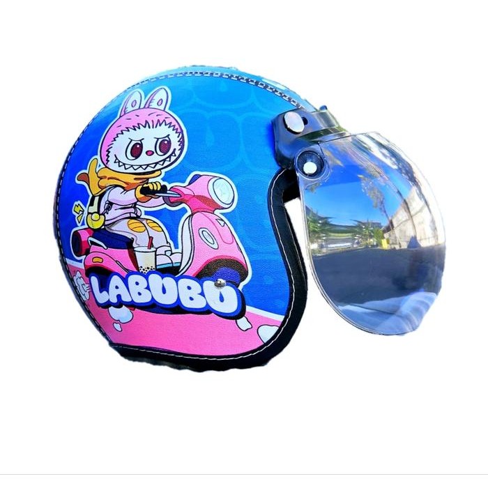 ASLI Helm Anak Bogo Karakter BTS BT21 pink Motorcycle READY STOCK