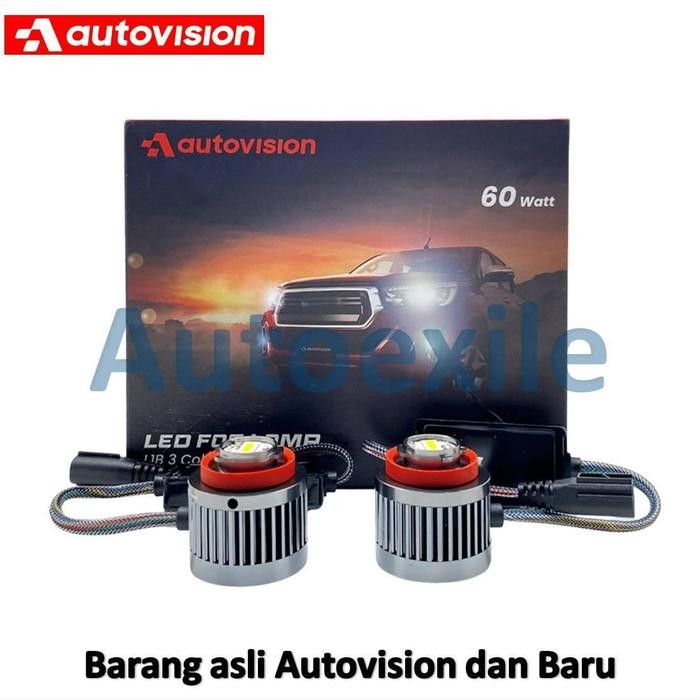 Autovision Fog Lamp LED L1B 12V 2warna Kuning 2800K / Putih 6000K Advanced CSP Chip Dual Colors
