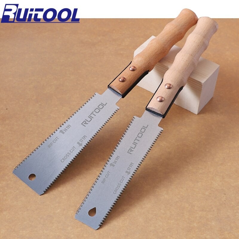 1pc Japanese Saw 6 Inch Double Side Hand Pull Saw 14&17TPI SK-5 Steel Flexible Blade Flush Cut Saw f
