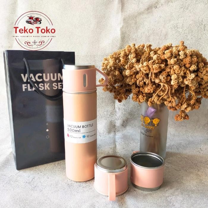 BelanjaHemARt- Termos Vacuum Bottle Flask Set Free Paperbag 500Ml