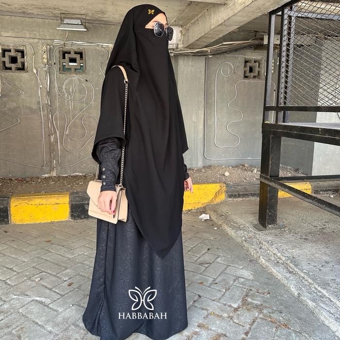 Prom0Besar- (Khimar Only) French Khimar Jumbo Kerudung Jilbab Instan Fk Long By Habbabah
