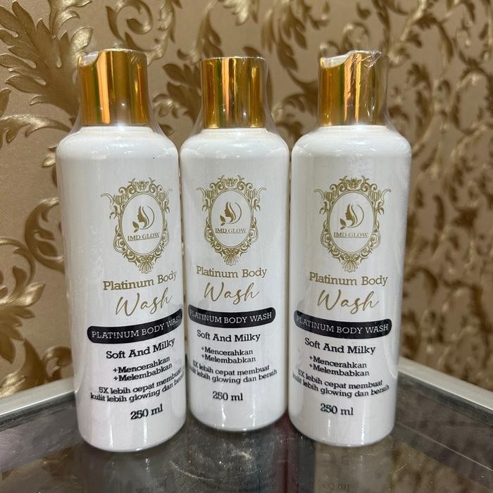 FreshProduct- Grosir 3Pcs Body Wash Platinum Sabun Cair Imd Glow Soap