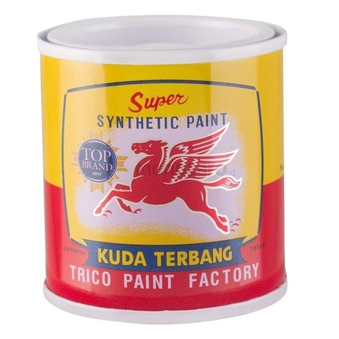 Cat Kuda Terbang / Cat Minyak / Cat Besi / Cat Kayu Kaleng Kecil / Cat Sintetik 100ml Warna: Hitam