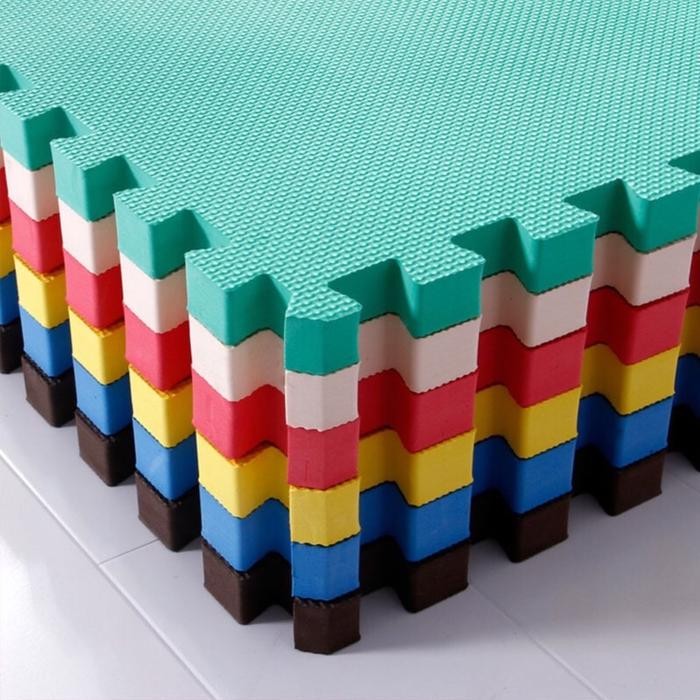 Evamat matras / Puzzle alas lantai Uk 60x60 cm Tebal 2 cm isi 2 pcs / Alas bermain anak / Alas