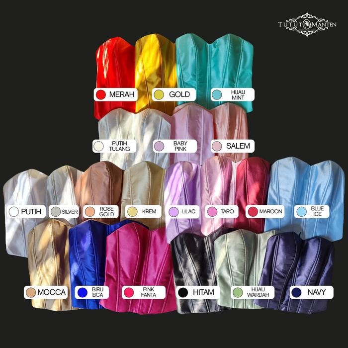 TERLARIS KORSET PENGANTIN / KAMISOL SATIN PENGANTIN READY STOCK