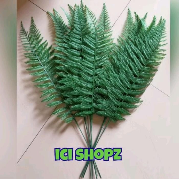 Daun Cemara Single Warna Hijua Daun Artificial Daun Dekorasi