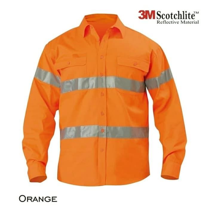 ASLI OTRAHUM Baju Weaack Kerja Safety Proyek Tambang K3 Biru Navy Merah Turkis Kuning Hifis 3M