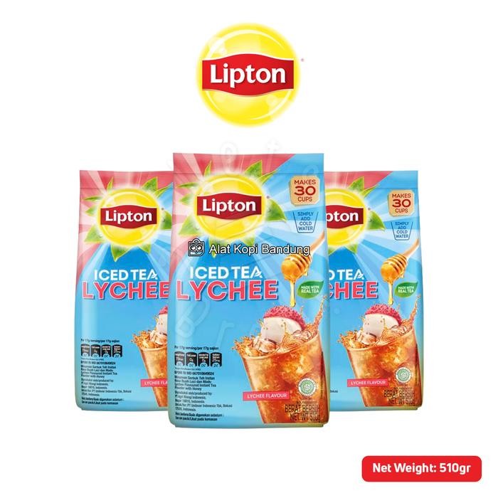 Super Lipton Ice tea Lychee 510gr bubuk minuma rasa leci teh tinggal seduh