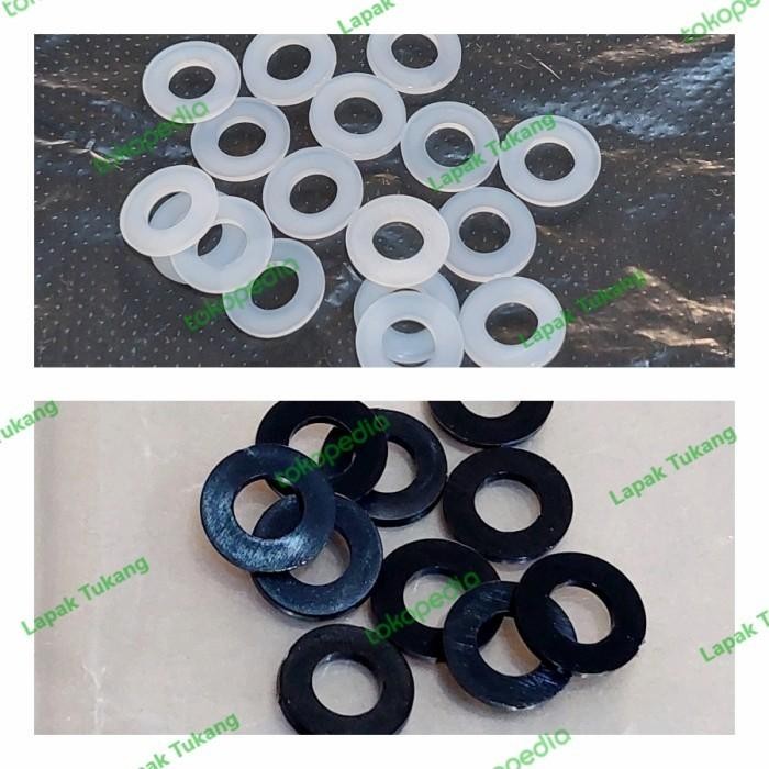 3b8e- 100Pcs Ring Nylon M6X12X1.5 Ring Plat Plastik M6 Ring Nilon M 6