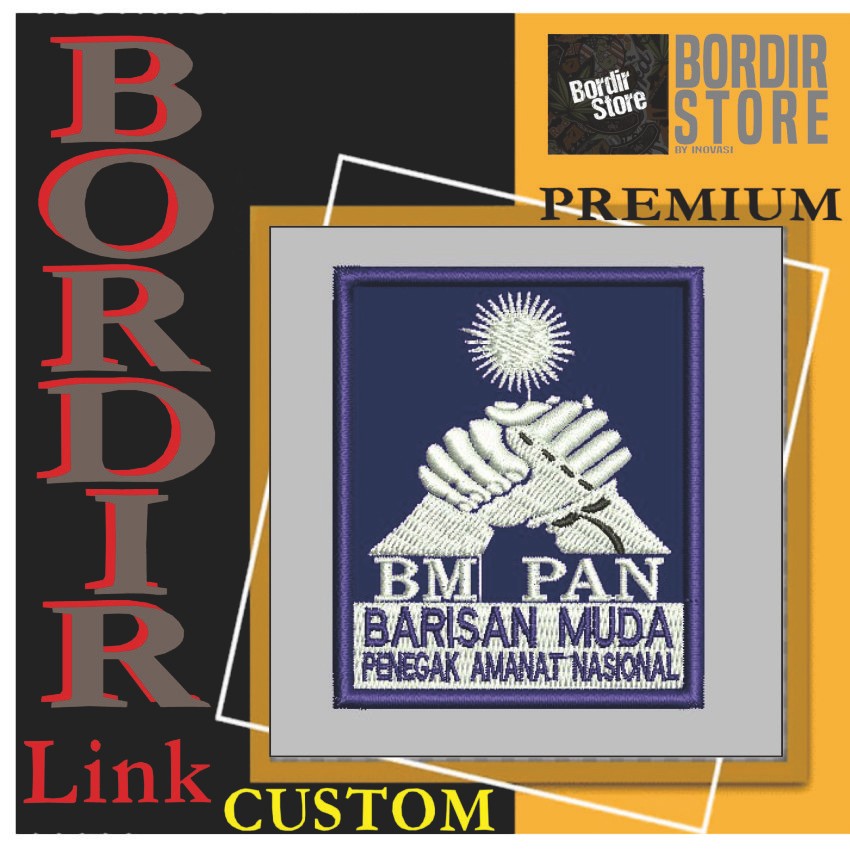 PARTAI BM PAN BARISAN MUDA BS-1290 PATCH BORDIR LOGO/EMBLEM