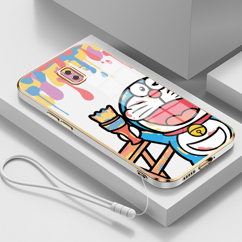 Casing Untuk Samsung Galaxy J6 Plus 2018 J6 Prime 2018 J4 4G J2 4G Case Casing HP Softcase Tali gant