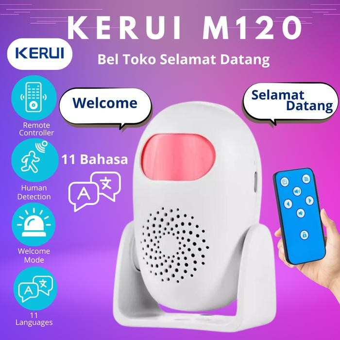 Sale KERUI M120 Bel Toko Alarm Selamat Datang dengan Sensor Gerak Remote 11 Bahasa Pilihan untuk