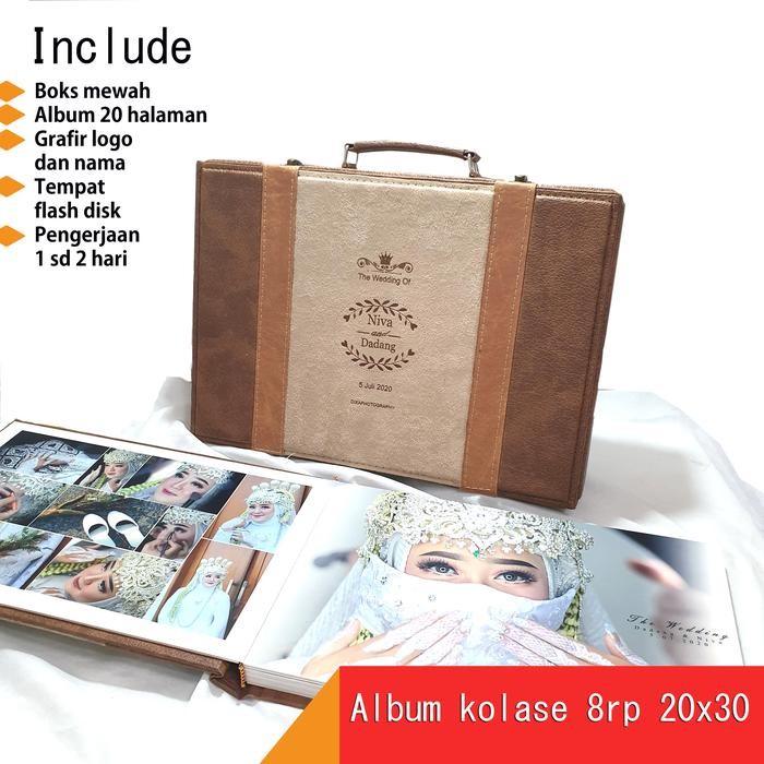 Cetak Foto Album Kolase Magazine 20X30 Cm / Photo Wedding / Hardcover Berkualitas
