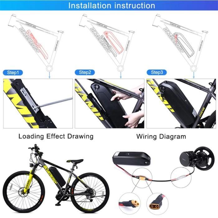 Aki Baterai Lithium Ion 36v10Ah dan charger sepeda listrik - 36V10AH