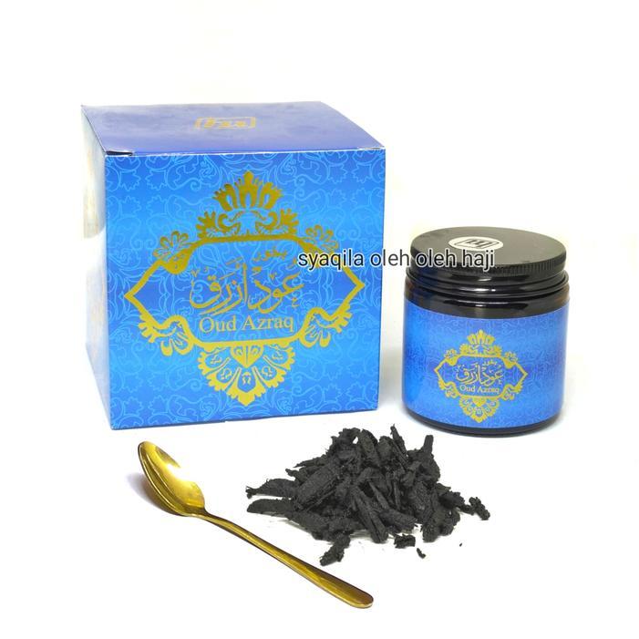 BUHUR OUD AZRAQ 50GR BA BUKHUR ASRAQ WANGI GAHARU DUPA ARAB AZRAK MERK B.A PENGHARUM RUANGAN BUNGA