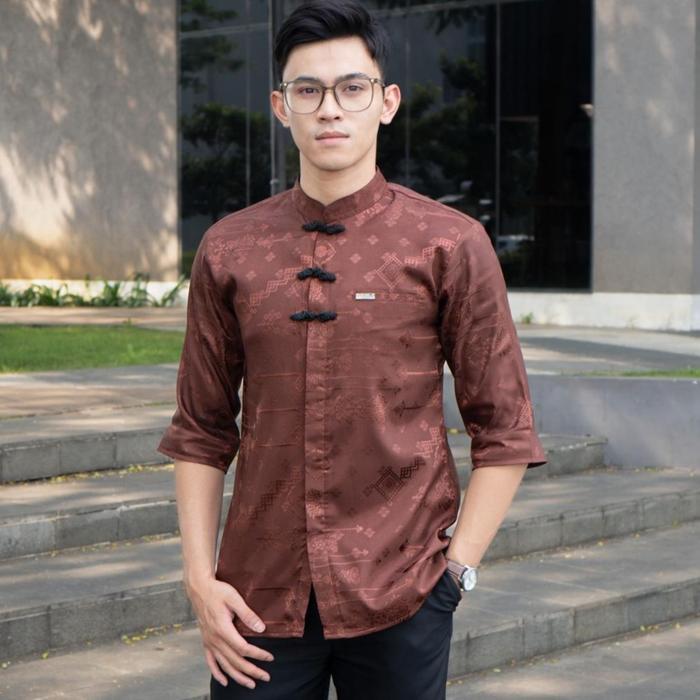 Mahamalik - Kemeja Koko Modern Cheongsam Pakaian Muslim Pria Zena