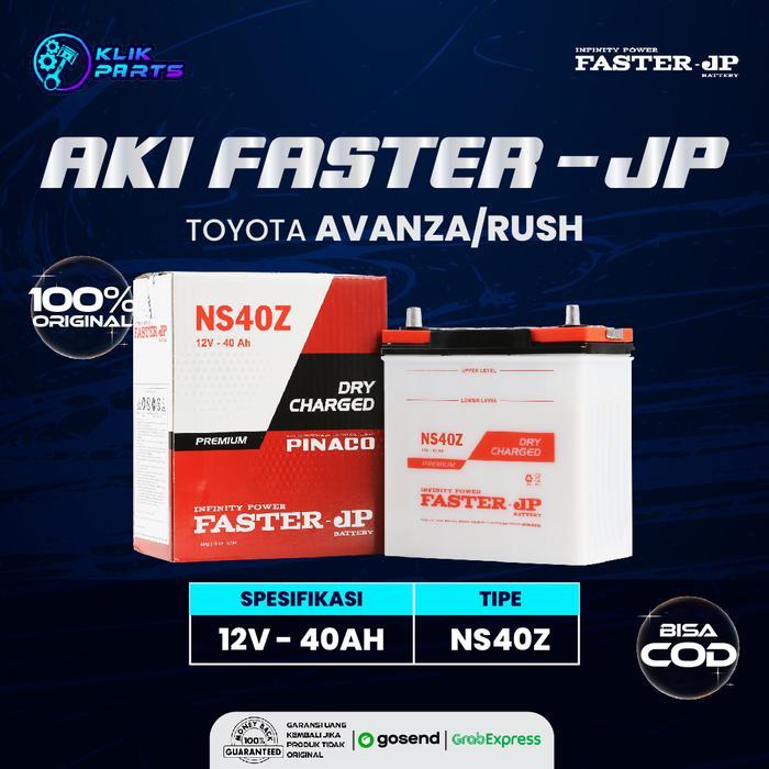 Aki Mobil Faster JP NS40Z 12V 40Ah untuk Avanza, Rush DLL