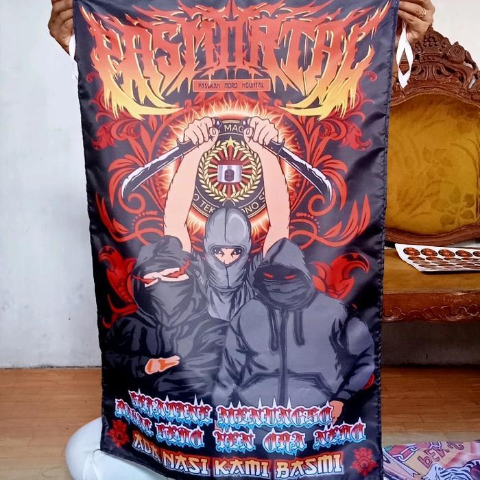 Bendera printing PASMORTAL(pasukan moro nguntal) ready stok