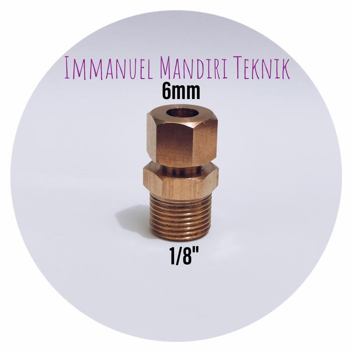 Nepel Pipa Tembaga 1/8 X 6Mm / Konektor Pipa Tembaga 1/8 X 6Mm Cincin Terbaru 