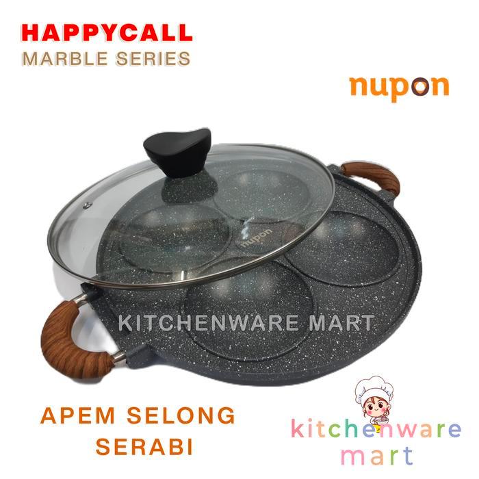 Promo Cetakan Kue Serabi Teflon Apem Selong , Cetakan Apem Isi 4 Happycall Teflon Anti Lengket Free
