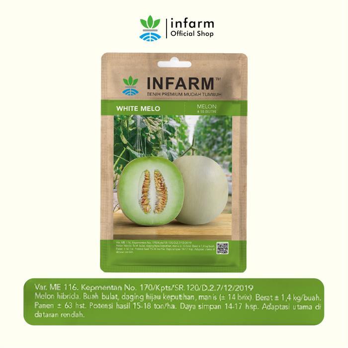 INFARM - Benih Buah Melon Whitemelo, Benih Unggul Buah Melon Hibrida F1 Bibit Super Buah Melon Madu