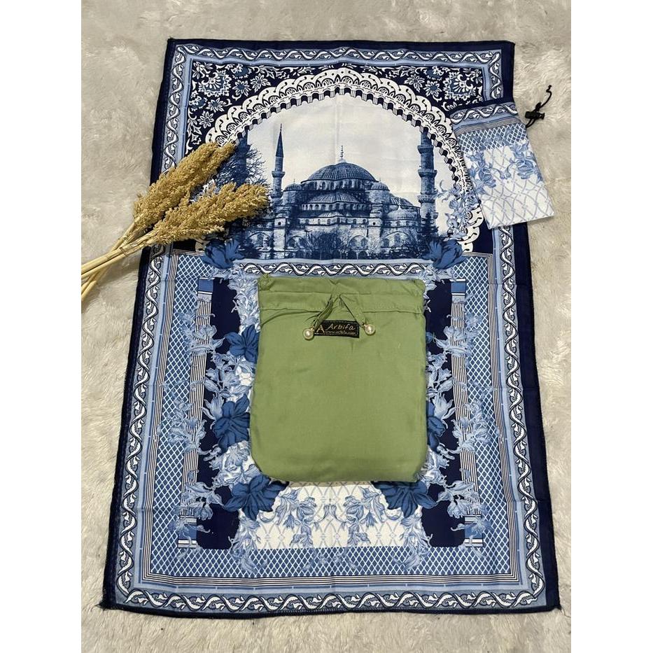 Arbifa Full Set Mukena + Sajadah Kepala Jamila Dewasa Travel Series Katun Polos Renda Arbifa mukena