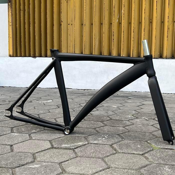 Frame Fixie Pipih Aero Hitam Alloy 700C Pco Pro Original 51 Alluminium